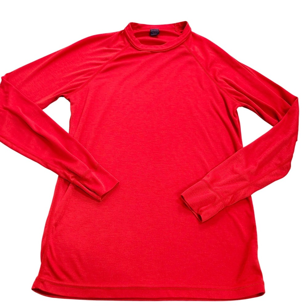 VTG Patagonia Capilene Mens M Red Long Sleeve Base Layer Crew Neck Made in USA